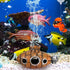 3 Pcs Floating Fish Tank Decorations, Aquarium Air Pump Decorations with Hanging Diver and Retro Submarine Wreck
