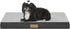 Pet Mattress for Small to Medium Dogs and Cats, 2-in-1 Cool Gel Infused with High Density Foam, Anti-Slip Bed, Ash Grey