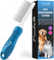 Poodle Grooming Comb - Metal Dematting Comb with Long & Short Stainless Steel Teeth for Gentle Removal of Matted Hair