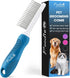 Poodle Grooming Comb - Metal Dematting Comb with Long & Short Stainless Steel Teeth for Gentle Removal of Matted Hair