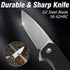FLISSA Pocket Knife, Folding Tactical Knife with G10 Handle, D2 Blade, Liner Lock, EDC Knife