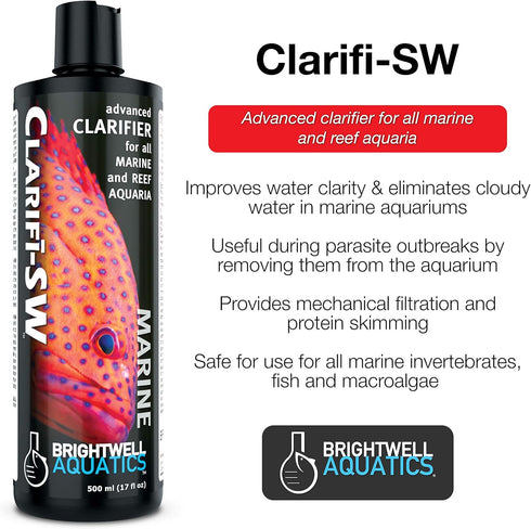 Brightwell Aquatics Clarifi-SW - Advanced Clarifier for All Marine and Reef Aquaria, 2 L