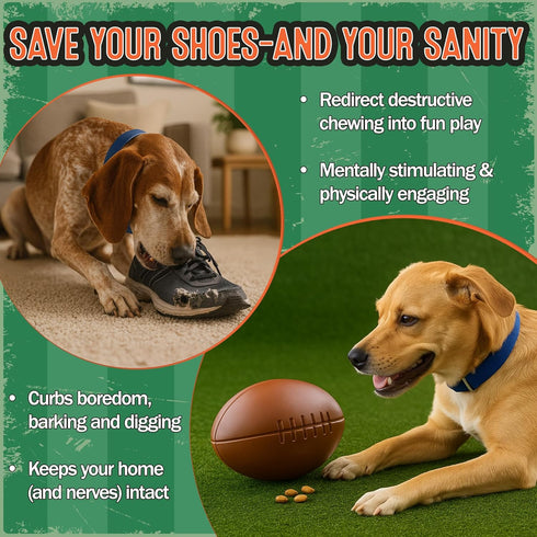Boundless Hound 5C Food Puzzle Feeder for Large or Medium Dogs, Mentally Stimulating Enrichment Toy, Made in USA