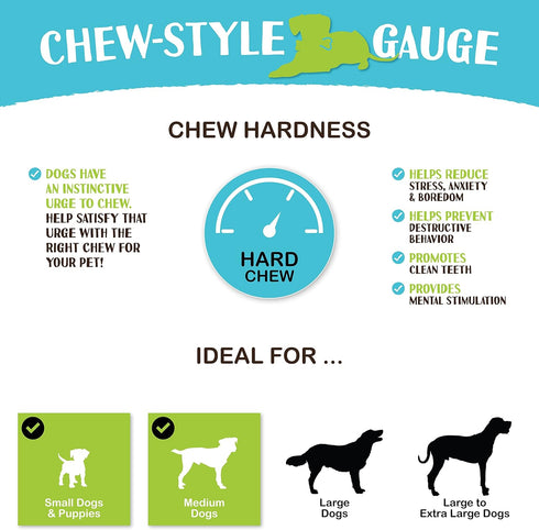 Raw Paws 6-inch Compressed Rawhide Bones for Dogs - 10-Count, Long Lasting Chews, Natural Pressed Rawhides