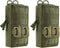 FRTKK 2 Pack Molle Pouches - Tactical Compact Water-Resistant EDC Utility Pouch Bag