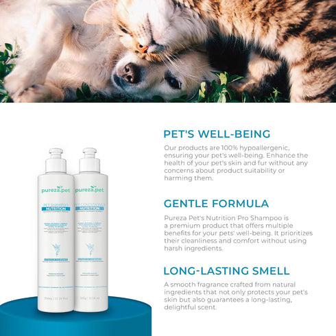Nutrition Hypoallergenic Shampoo for Pets, Fur Cleanse & Hydration, Vegan & Paraben-Free, 10.1fl oz