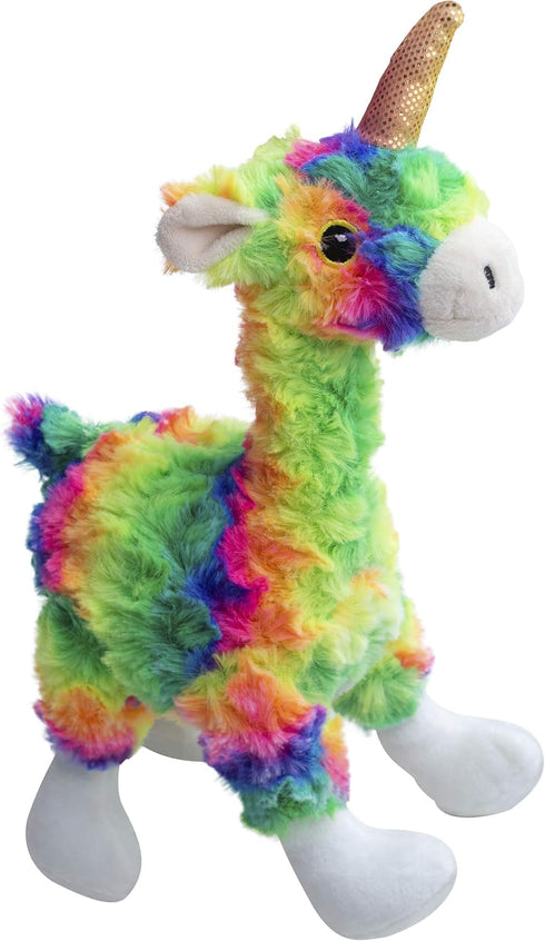 Health Extension SNUG AROOZ Cute Llama Mia Stuffed Animals for Dogs, Tough & Durable Soft Squeaky Toy (10 inches,