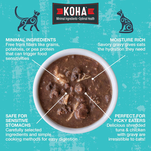Pet Food Poké Bowl Cat Variety Pack, Wet Cat Food in Gravy - 5 Flavors - 3 oz Pouches, Pack of 12