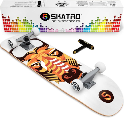 Skatro - Pro Skateboard 31" Complete Skateboard for Adults, Boys, Girls, Beginners, and Kids