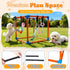 BASTIPETA 8 Puppy Play Gym with Hanging Toys Removable Dog Enrichment Playground, Indoor Jungle Gym & Activity Center