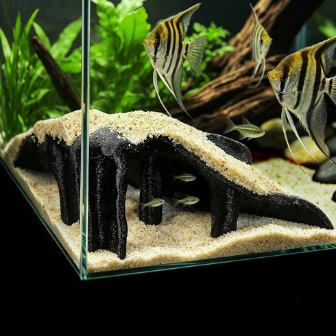 Aquarium Cave Fish Tank Cave Decor Corner Hide PETG Reptile Hideout with