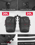 KEMIMOTO 40L Bike Panniers Bag for Rear Rack, Waterproof with Rain Cover, Black