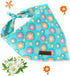 Summer Summer Dog Bandana, Unique Style Paws Blue Sunflower Dog Bandanas, Flower Puppy Scarves Square Dog Bib Kerchief