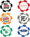Golf Ball Marker Poker Chips, 6 Pack Golf Gift Set, Funny Golf Gifts for Men and Women