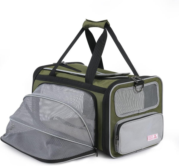 Pawaii TSA Airline Approved Soft Sided Collapsible Pet Carrier, Portable and Convenient Travel Friendly Carrier