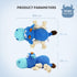 IOKHEIRA Indestructible Dog Plush Toy for Large Aggressive Chewers, Squeaky Stuffed Animals with Cotton Material and