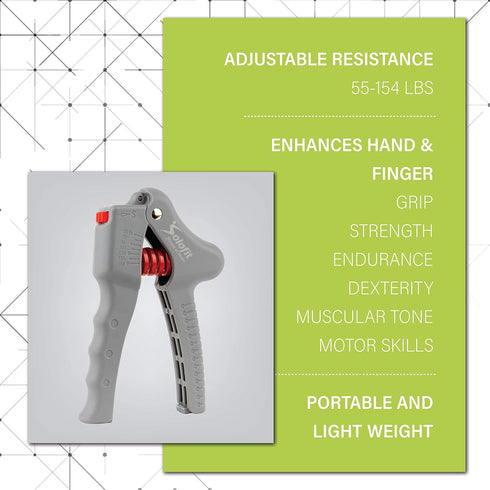 Hand Grip Strengthener with Adjustable Resistance (55 to 154lbs) for Finger Exercise, Heavy Duty Hand Workout Equipment