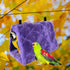 2 Pack Warm Bird Nest House Bed Hanging Hammock Toy for Pet Parrot, Parakeet, Cockatiel, Conure, Cockatoo (Purple)