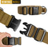 OneTigris Tough Tactical Dog Collar, Adjustable Military Collar with Handle, Large, Brown
