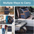 JESPET & GOOPAWS Collapsible Pet Carrier Backpack for Dogs and Cats, Breathable Mesh for Hiking and Camping (Navy Blue)