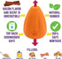 Chew King Premium Treat Dog Toy, Durable Natural Rubber, Bacon Flavored, Large, Orange