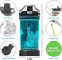 3D 14 Oz Lightzz Kids Train Water Bottle with Glowing LED Light, Ideal Travel Cup Train Gifts for Back to School Girls