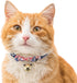 Necoichi Chirimen Hanabi Fireworks Cat Collar (Navy) with Bell - Safety Breakaway Soft Lightweight