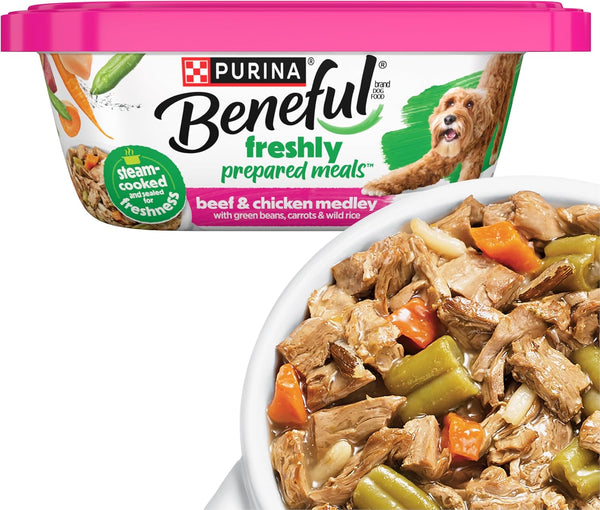 Purina Beneful Dog Food Freshly Prepared Meals Beef and Chicken Medley with