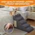 Dog Steps for Bed, 4-Step Ramp for Small Dogs, Non-Slip Bottom Design, High Density Foam Portable Pet Step, Indoor, Grey