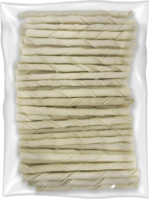 Cadet Premium Grade Beef Hide for Dogs, 5 Inch Rawhide Twist Chew Sticks, Natural Dog Chews, 75 Count