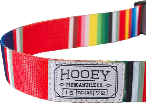 Hooey Nomad Dog Collar, Durable Polyester Webbing with Graphic-Inspired Prints, Serape Tijana, Medium