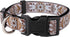 Dog Collars for Small Medium & Large Dogs - Female and Male dogs Patterns on Long Lasting, Adjustable, Strong and Durable Collars for Dogs Stocking Stuffer White Woven Dog Collar
