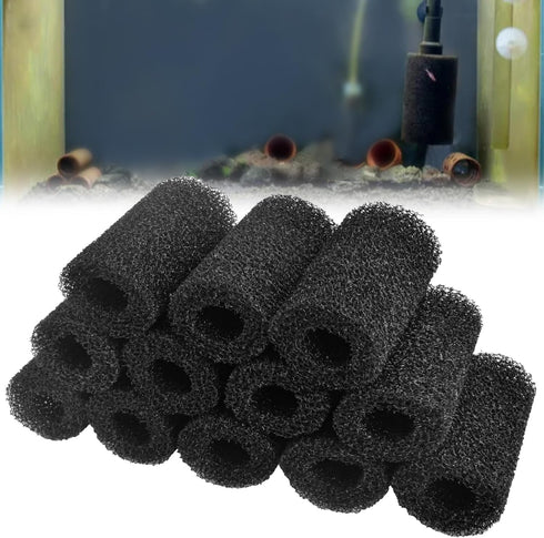 12 Pieces Aquarium Filter Sponge, 0.8" Intake Coarse Sponge Filter for Fish Tank, Protect Fish Fry and Shrimp