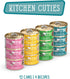 Cats in The Kitchen, Kitchen Cuties Variety Pack, Wet Cat Food, 3.2oz Can, Pack of 12, Weruva