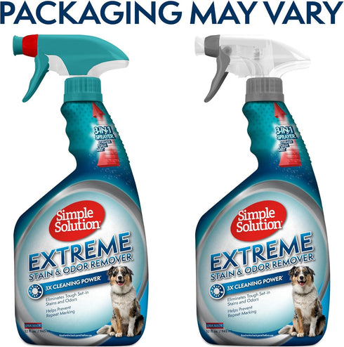 Simple Solution Extreme Pet Stain and Odor Remover, 32 Ounces, Enzymatic Cleaner with 3X Pro-Bacteria Power