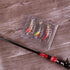 QIANGAN 3 Pcs Soft Silicone Artificial Bait Luminous Fake Shrimp Fishing Accessories with Bead Swivels Hook for Fishing