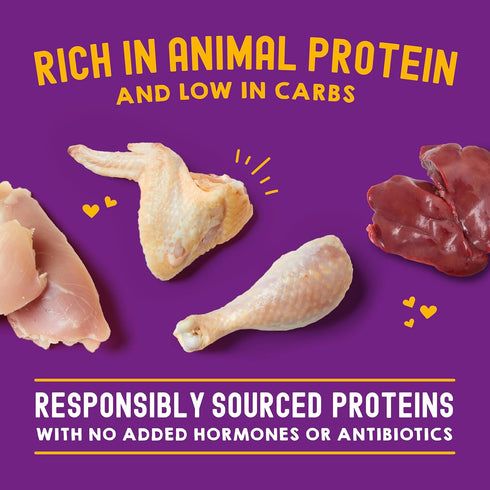 (2.8 oz, 12 Pack) Stella & Chewy's Carnivore Cravings Wet Cat Food - Premium Pouches - Grain Free, High Protein Chicken