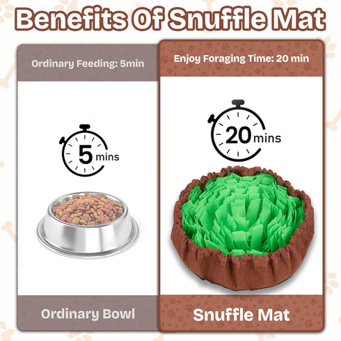 ABNIA Snuffle Mat for Dogs | Travel-Friendly & Durable Dog Sniff Mat | Encourages Foraging, Mental Stimulation, Slow