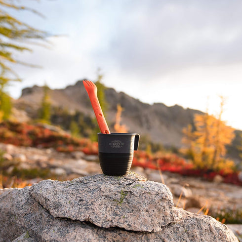 UCO Plastic Collapsible Cup, 12 Ounces, for Camping, Backpacking, and Hiking, Grey