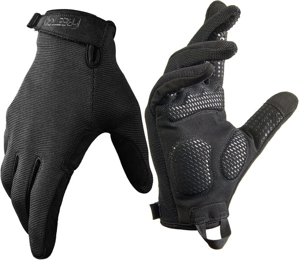 FREETOO Full-Finger Workout Gloves for Men, Padded Gym Gloves with Excellent Grip