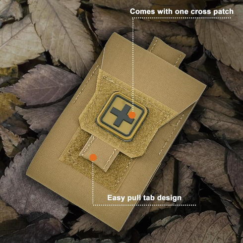 sozothy Mini IFAK Micro Trauma Pouch | Compact Empty EDC First Aid Organizer | Portable Stop Bleeding Supplies Pouch