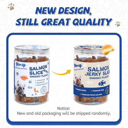 Taurine,12.5oz PAWUP Salmon Treats for Dog, Soft Healthy Dog Salmon Jerky, High Protein Dogs Snacks, Human Grade