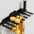 Olympic Barbell Hanger - Vertical Barbell Mount Rack, Space Saving Garage Gym Accessory, Black Powder Coated