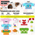 10 Pcs Guinea Pig Stuff Includes 5 Cute Mini Hats Cozy Hand Knitted Hat with Adjustable Strap and 5 Guinea Pig Clothes Small Animal Vest Sweater for Guinea Pig Hamster Bunny (Cute Style)