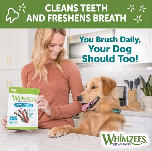 WHIMZEES by Wellness Value Box Natural Dental Chews for Dogs, Long Lasting Treats, Grain-Free, Small Breed, 89 count
