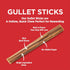 Barkworthies 6 Inch Beef Gullet Sticks, 12 Count Pack - Protein-Packed Dental Health Snack for Dogs