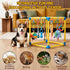 8 Puppy Play Gym with Hanging Toys, Small Dogs Indoor Jungle Playground, PVC Frame with Suction Cups Interactive