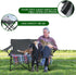 2 Leonyo Oversized Person Camping Chair, Double Camping Loveseat Chair for Adults, Foldable & Comfortable Double Seat