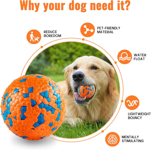 Indestructible Dog Balls - Tennis Balls for Aggressive Chewers - Safe for All Dog Sizes - Training Fetch Toys