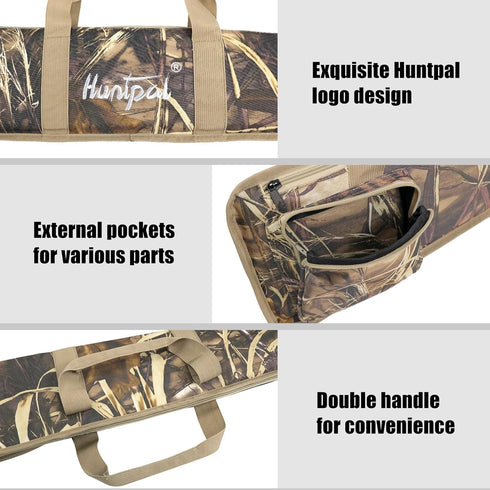 HUNTPAL 52" Long Rifle Soft Bag, Water-Resistant Zipper Gun Case with Portable Handle and Adjustable Strap